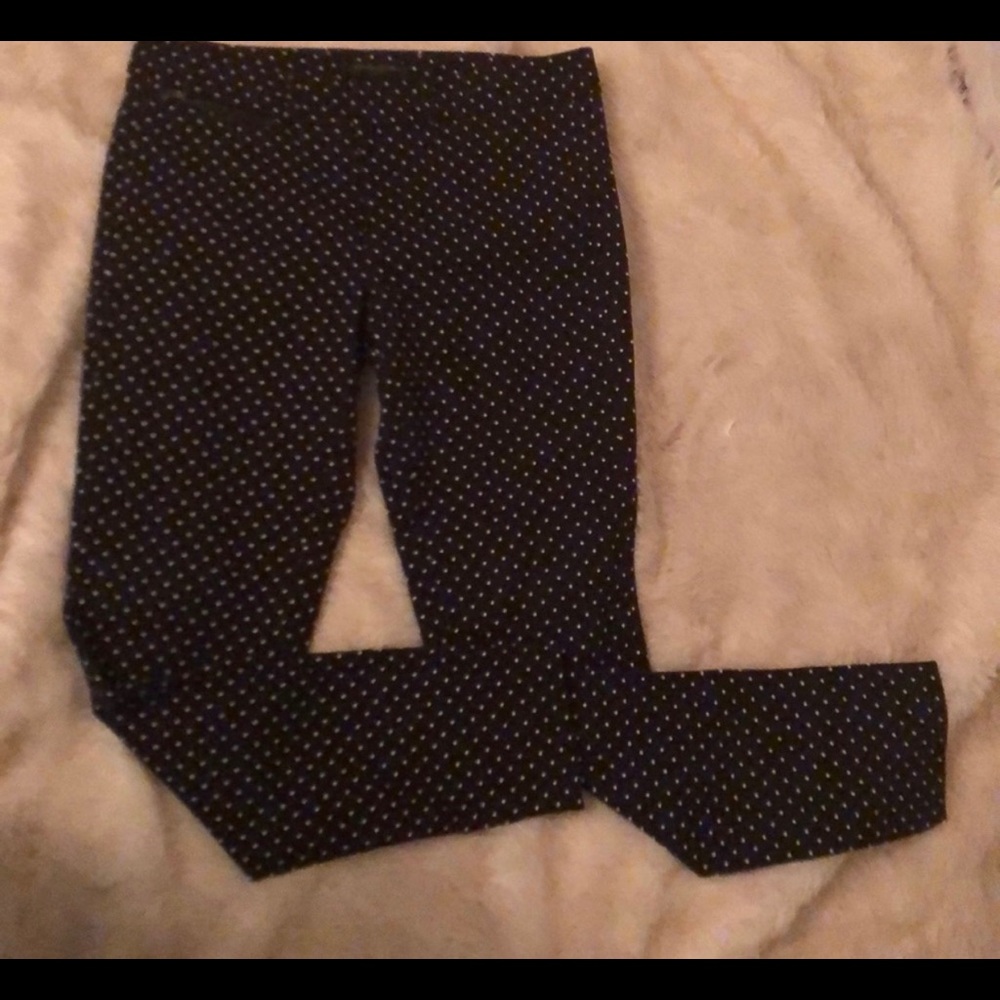 Banana Republic Polka Dot Black Stretch Pants!